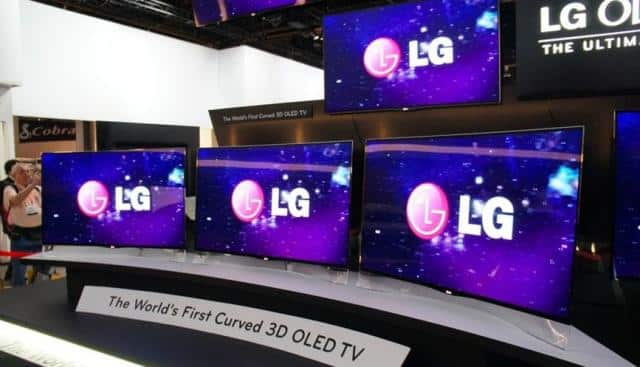 Prototype Of LG's Curved OLED HDTV At CES 2013